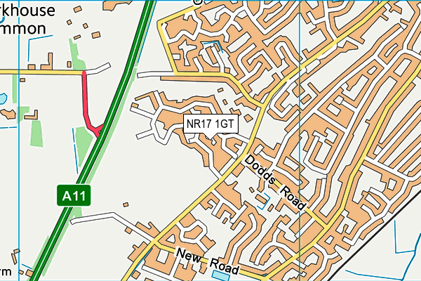 NR17 1GT map - OS VectorMap District (Ordnance Survey) NR17 1GT map - OS VectorMap District (Ordnance Survey)
