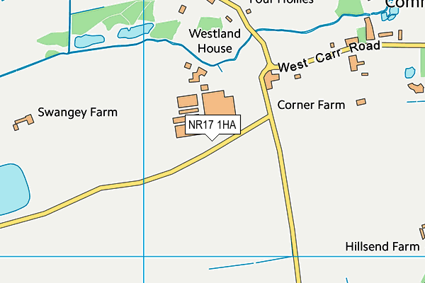 NR17 1HA map - OS VectorMap District (Ordnance Survey)