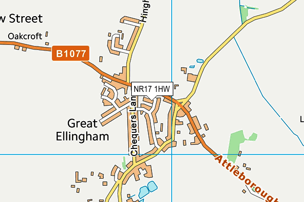 NR17 1HW map - OS VectorMap District (Ordnance Survey)