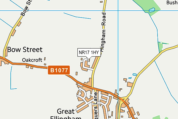 NR17 1HY map - OS VectorMap District (Ordnance Survey)