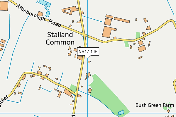NR17 1JE map - OS VectorMap District (Ordnance Survey) NR17 1JE map - OS VectorMap District (Ordnance Survey)