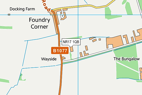 NR17 1QB map - OS VectorMap District (Ordnance Survey)