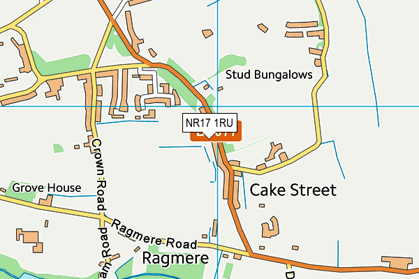 NR17 1RU map - OS VectorMap District (Ordnance Survey)