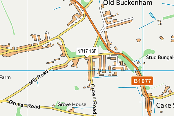 NR17 1SF map - OS VectorMap District (Ordnance Survey)