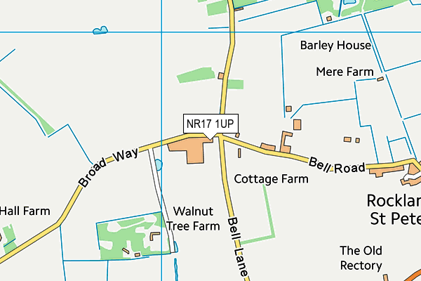 NR17 1UP map - OS VectorMap District (Ordnance Survey)