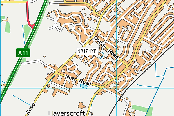 NR17 1YF map - OS VectorMap District (Ordnance Survey) NR17 1YF map - OS VectorMap District (Ordnance Survey)