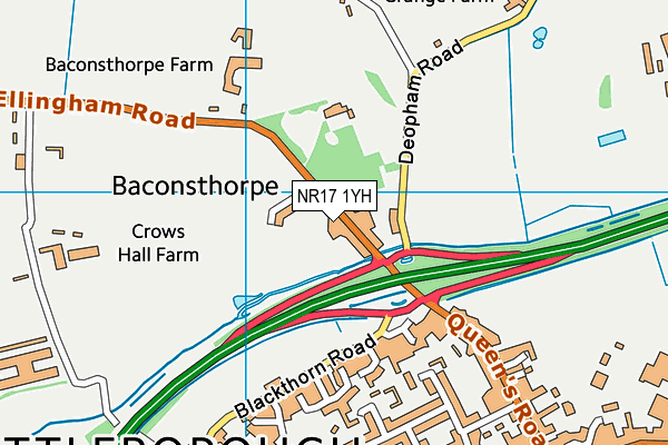 NR17 1YH map - OS VectorMap District (Ordnance Survey)