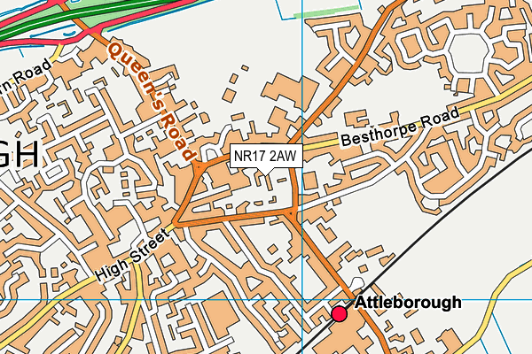 NR17 2AW map - OS VectorMap District (Ordnance Survey) NR17 2AW map - OS VectorMap District (Ordnance Survey)