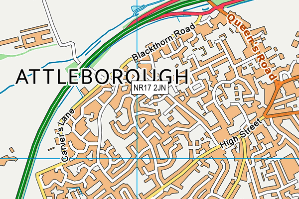NR17 2JN map - OS VectorMap District (Ordnance Survey) NR17 2JN map - OS VectorMap District (Ordnance Survey)