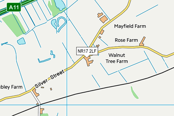 NR17 2LF map - OS VectorMap District (Ordnance Survey) NR17 2LF map - OS VectorMap District (Ordnance Survey)