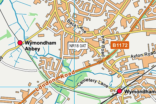 NR18 0AT map - OS VectorMap District (Ordnance Survey) NR18 0AT map - OS VectorMap District (Ordnance Survey)
