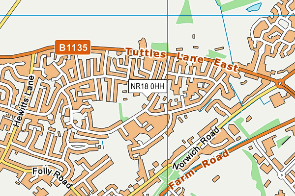 NR18 0HH map - OS VectorMap District (Ordnance Survey) NR18 0HH map - OS VectorMap District (Ordnance Survey)