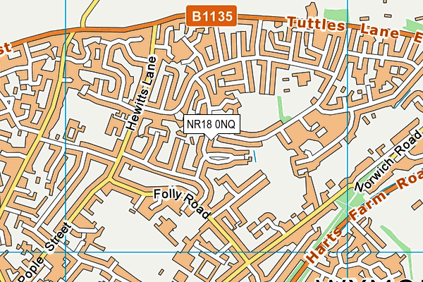NR18 0NQ map - OS VectorMap District (Ordnance Survey) NR18 0NQ map - OS VectorMap District (Ordnance Survey)