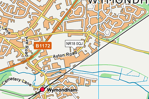 NR18 0QJ map - OS VectorMap District (Ordnance Survey) NR18 0QJ map - OS VectorMap District (Ordnance Survey)