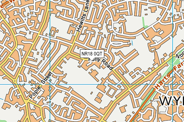 NR18 0QT map - OS VectorMap District (Ordnance Survey) NR18 0QT map - OS VectorMap District (Ordnance Survey)