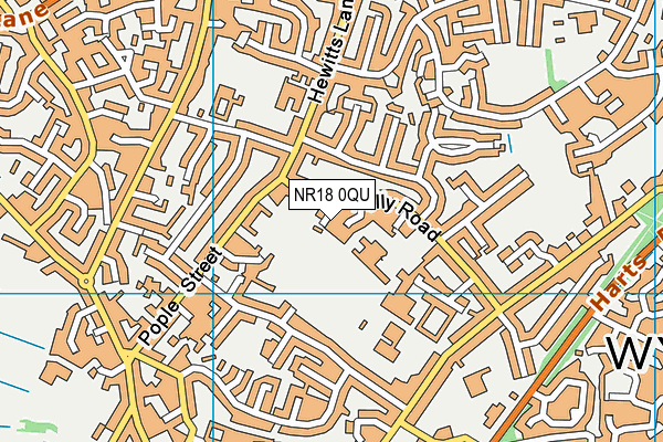 NR18 0QU map - OS VectorMap District (Ordnance Survey) NR18 0QU map - OS VectorMap District (Ordnance Survey)