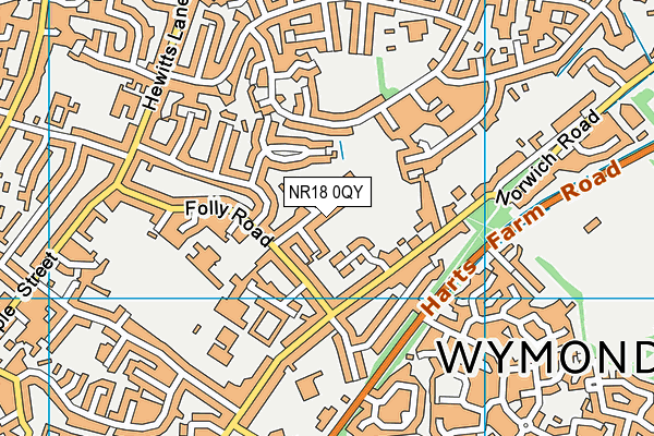 NR18 0QY map - OS VectorMap District (Ordnance Survey) NR18 0QY map - OS VectorMap District (Ordnance Survey)