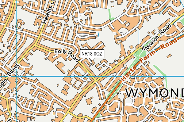 NR18 0QZ map - OS VectorMap District (Ordnance Survey) NR18 0QZ map - OS VectorMap District (Ordnance Survey)