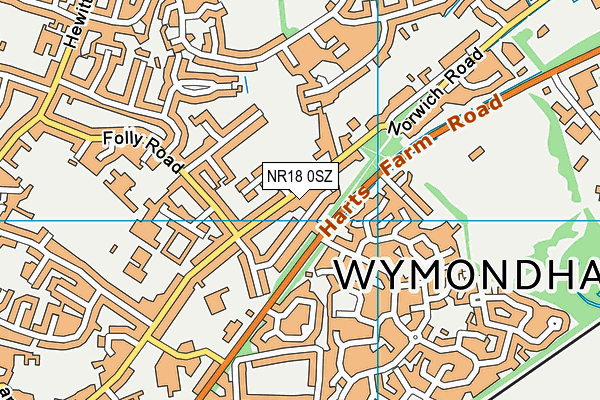 NR18 0SZ map - OS VectorMap District (Ordnance Survey) NR18 0SZ map - OS VectorMap District (Ordnance Survey)