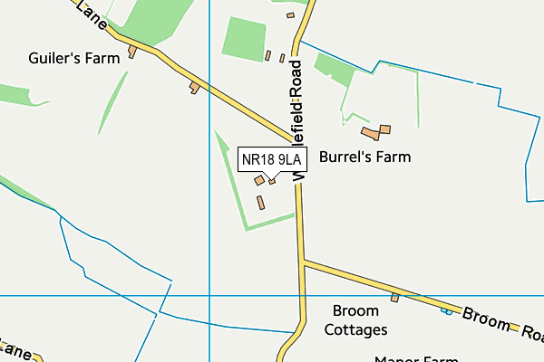 NR18 9LA map - OS VectorMap District (Ordnance Survey) NR18 9LA map - OS VectorMap District (Ordnance Survey)