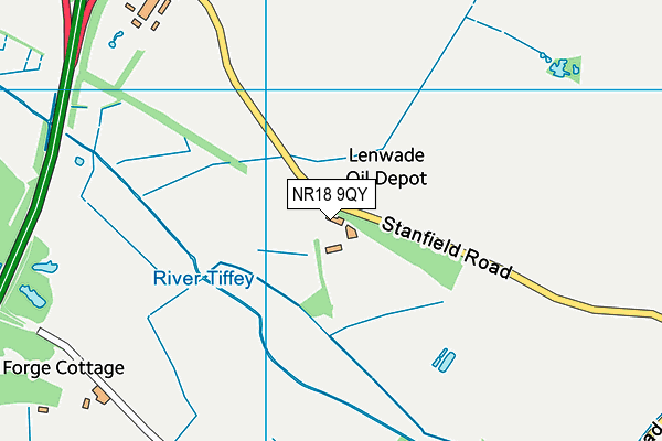 NR18 9QY map - OS VectorMap District (Ordnance Survey)