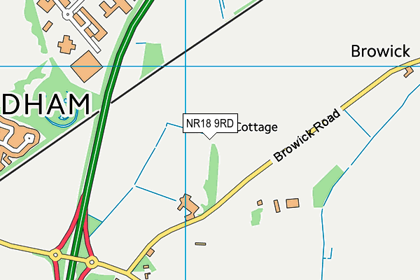 NR18 9RD map - OS VectorMap District (Ordnance Survey) NR18 9RD map - OS VectorMap District (Ordnance Survey)