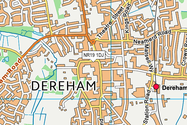 NR19 1DJ map - OS VectorMap District (Ordnance Survey) NR19 1DJ map - OS VectorMap District (Ordnance Survey)