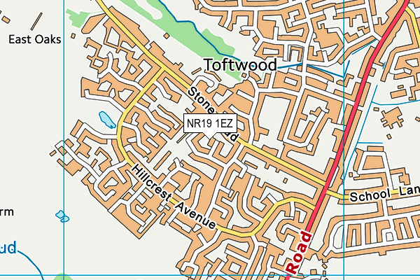 NR19 1EZ map - OS VectorMap District (Ordnance Survey) NR19 1EZ map - OS VectorMap District (Ordnance Survey)
