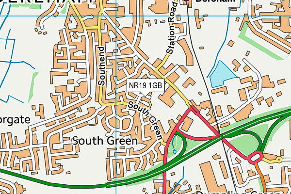 NR19 1GB map - OS VectorMap District (Ordnance Survey) NR19 1GB map - OS VectorMap District (Ordnance Survey)