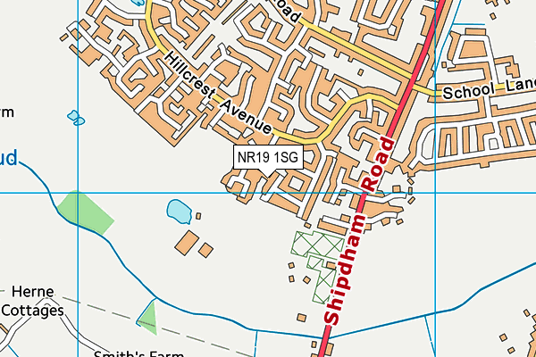 NR19 1SG map - OS VectorMap District (Ordnance Survey) NR19 1SG map - OS VectorMap District (Ordnance Survey)