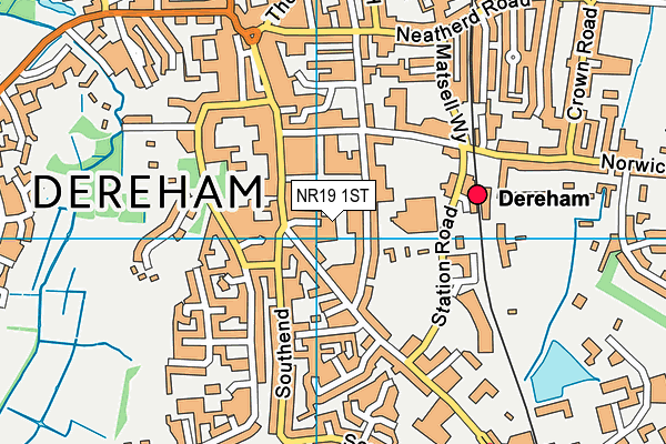 NR19 1ST map - OS VectorMap District (Ordnance Survey) NR19 1ST map - OS VectorMap District (Ordnance Survey)