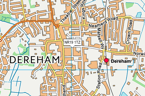 NR19 1TZ map - OS VectorMap District (Ordnance Survey) NR19 1TZ map - OS VectorMap District (Ordnance Survey)