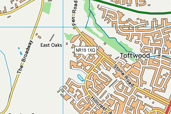 NR19 1XQ map - OS VectorMap District (Ordnance Survey) NR19 1XQ map - OS VectorMap District (Ordnance Survey)