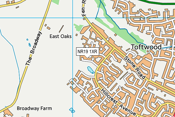 NR19 1XR map - OS VectorMap District (Ordnance Survey) NR19 1XR map - OS VectorMap District (Ordnance Survey)