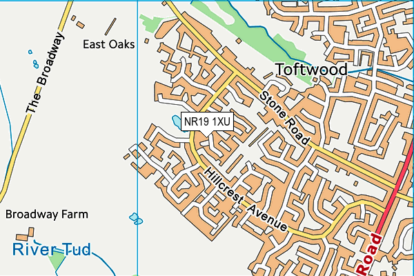 NR19 1XU map - OS VectorMap District (Ordnance Survey) NR19 1XU map - OS VectorMap District (Ordnance Survey)