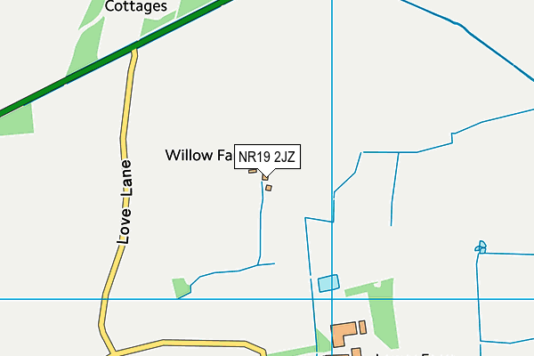 NR19 2JZ map - OS VectorMap District (Ordnance Survey) NR19 2JZ map - OS VectorMap District (Ordnance Survey)