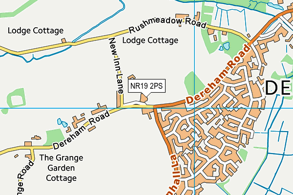 NR19 2PS map - OS VectorMap District (Ordnance Survey)