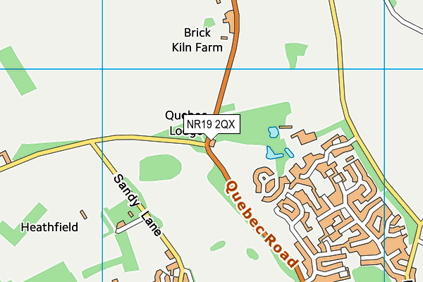 NR19 2QX map - OS VectorMap District (Ordnance Survey) NR19 2QX map - OS VectorMap District (Ordnance Survey)