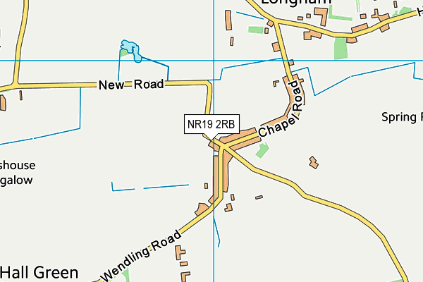 NR19 2RB map - OS VectorMap District (Ordnance Survey) NR19 2RB map - OS VectorMap District (Ordnance Survey)