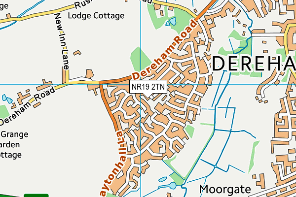 NR19 2TN map - OS VectorMap District (Ordnance Survey)