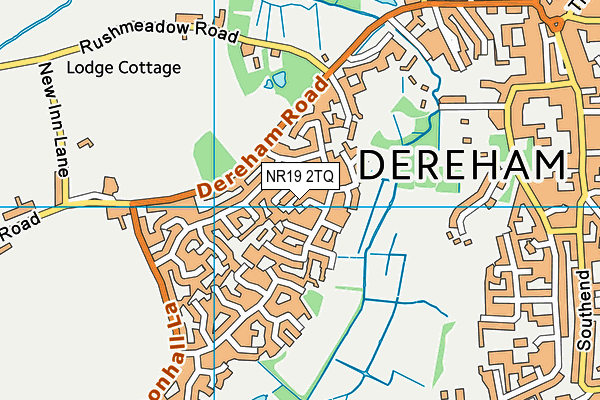 NR19 2TQ map - OS VectorMap District (Ordnance Survey)