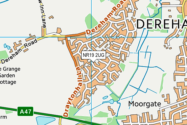 NR19 2UG map - OS VectorMap District (Ordnance Survey) NR19 2UG map - OS VectorMap District (Ordnance Survey)