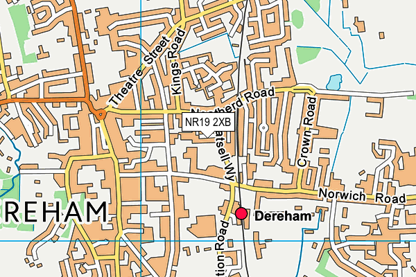 NR19 2XB map - OS VectorMap District (Ordnance Survey) NR19 2XB map - OS VectorMap District (Ordnance Survey)