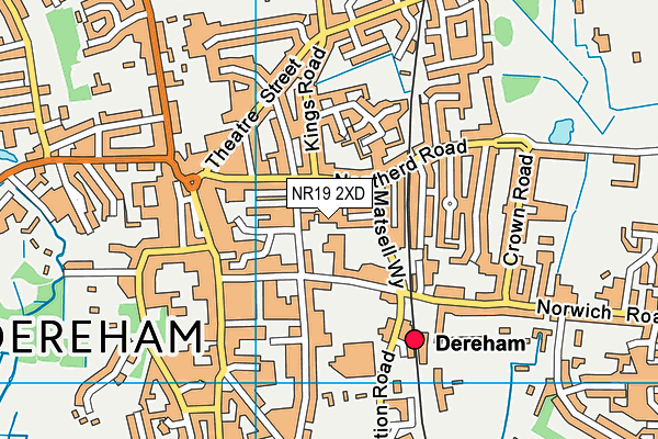 NR19 2XD map - OS VectorMap District (Ordnance Survey) NR19 2XD map - OS VectorMap District (Ordnance Survey)