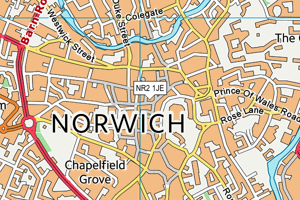 NR2 1JE map - OS VectorMap District (Ordnance Survey) NR2 1JE map - OS VectorMap District (Ordnance Survey)
