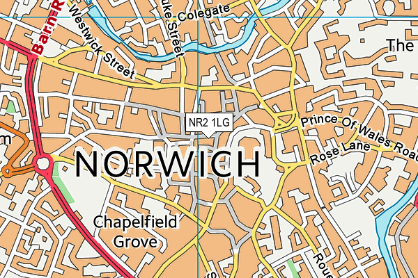 NR2 1LG map - OS VectorMap District (Ordnance Survey) NR2 1LG map - OS VectorMap District (Ordnance Survey)