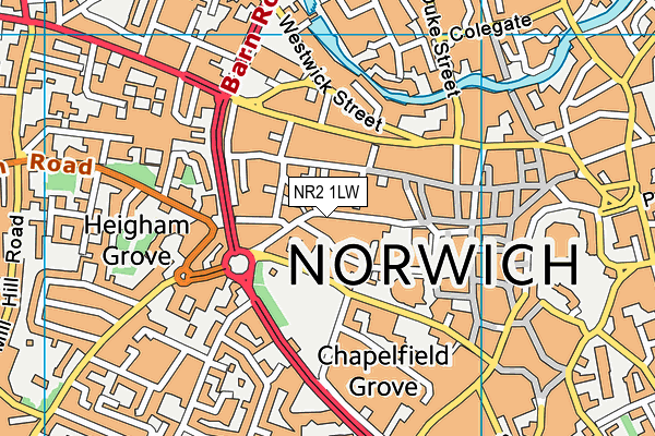 NR2 1LW map - OS VectorMap District (Ordnance Survey) NR2 1LW map - OS VectorMap District (Ordnance Survey)