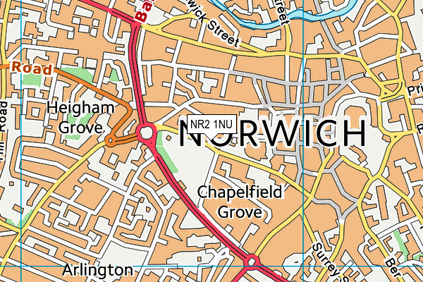 NR2 1NU map - OS VectorMap District (Ordnance Survey) NR2 1NU map - OS VectorMap District (Ordnance Survey)
