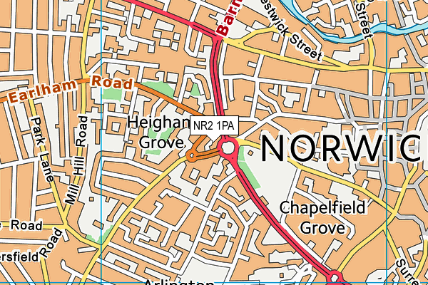 NR2 1PA map - OS VectorMap District (Ordnance Survey) NR2 1PA map - OS VectorMap District (Ordnance Survey)