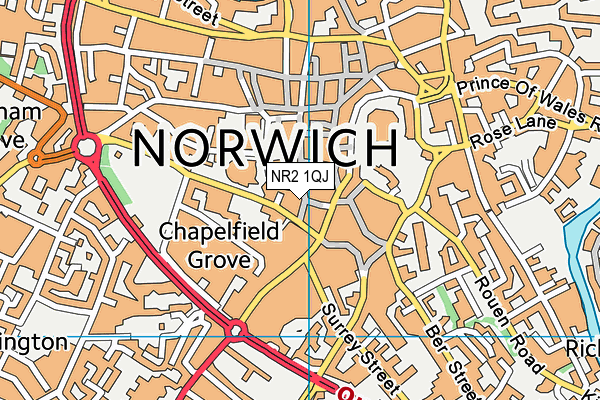 NR2 1QJ map - OS VectorMap District (Ordnance Survey)